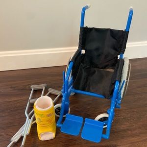American Girl Wheelchair, Cast & Crutches